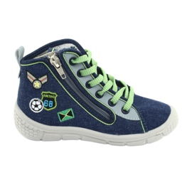 Chaussures enfant Befado légères 547X002 bleu marine gris vert