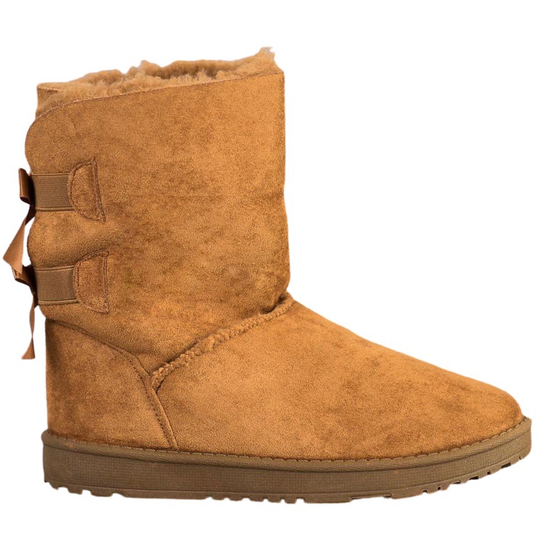 Haver Bottes de neige chaudes avec nœuds brun Haver Bottes de neige chaudes avec nœuds brun