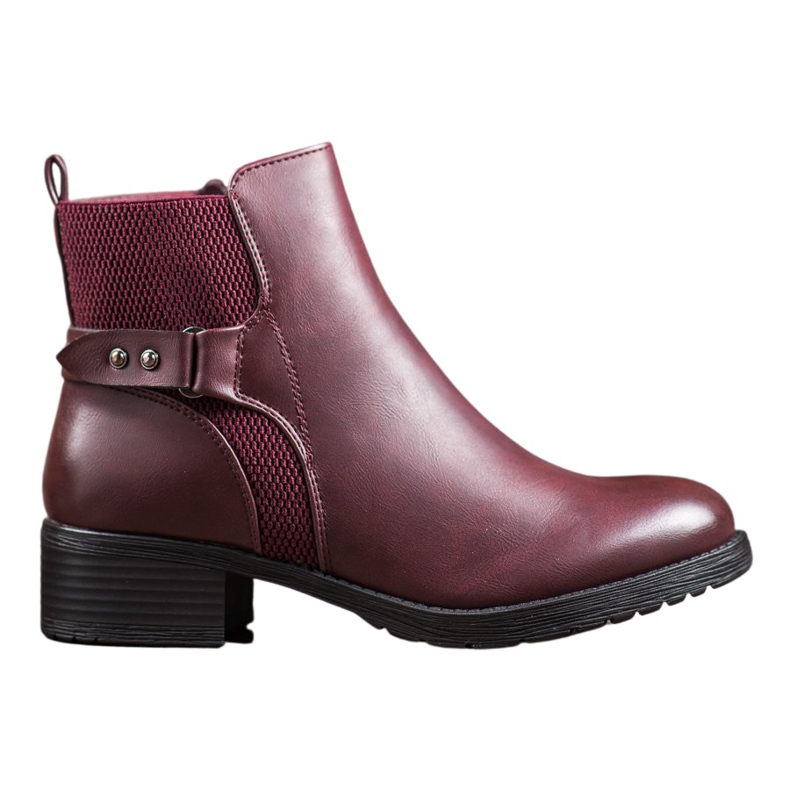 SHELOVET Bottes bordeaux confortables rouge SHELOVET Bottes bordeaux confortables rouge