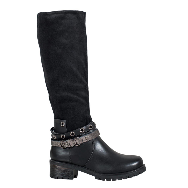 SHELOVET Bottes Avec Strass le noir SHELOVET Bottes Avec Strass le noir