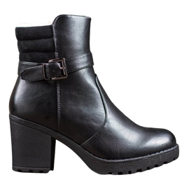 J. Star Bottes confortables en éco-cuir noir