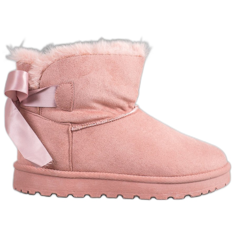 SHELOVET Mukluki chaud avec un arc rose SHELOVET Mukluki chaud avec un arc rose