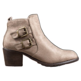 Kylie Bottes confortables avec boucles brun
