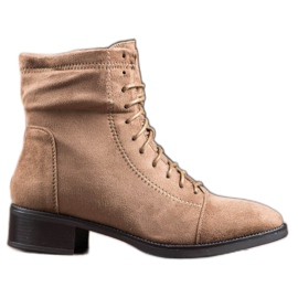 Super Mode Bottines attachées brun
