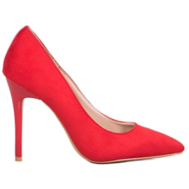 R'S Talons en daim rouge