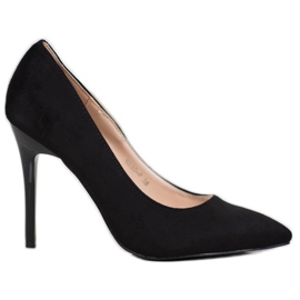 R'S Talons en daim le noir