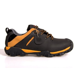 Bottes de trekking NAT en cuir. 6254 Noir le noir