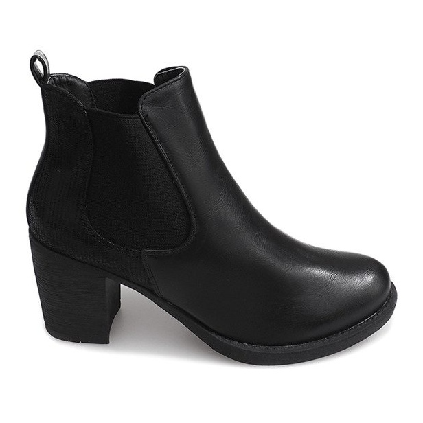 Bottes À Talons Avec Élastique 1227 Noir le noir