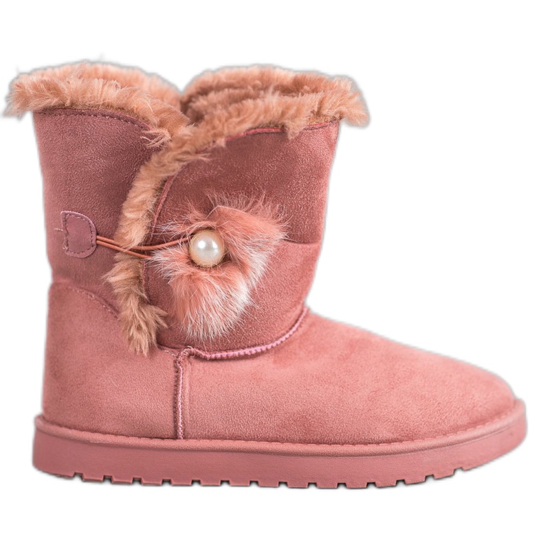 SHELOVET Mukluki avec une perle rose