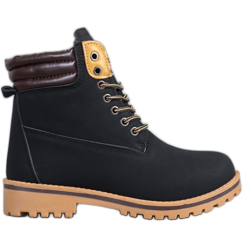 SHELOVET Bottes de randonnée chaudes sur la plate-forme le noir