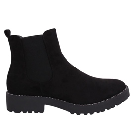 Bottines Chelsea noires pour femmes 7683-PA Noir
