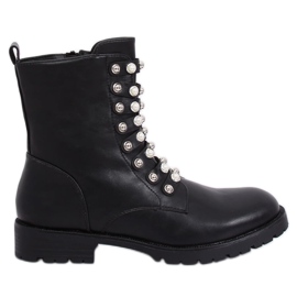 Bottes militaires noires 7671-PA Noir le noir Bottes militaires noires 7671-PA Noir le noir