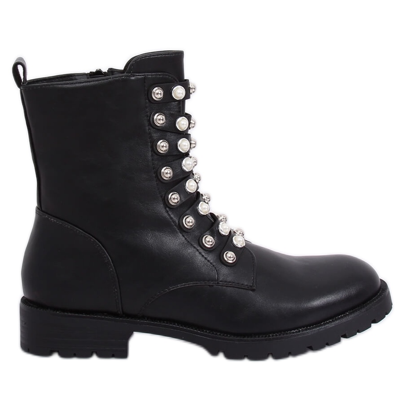 Bottes militaires noires 7671-PA Noir le noir Bottes militaires noires 7671-PA Noir le noir