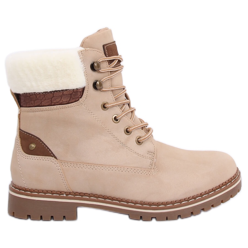 Bottines bois femme beige 185-PA Beige