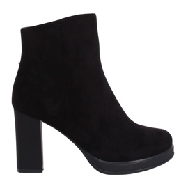 Bottines à talons noires 7981-GA Noir