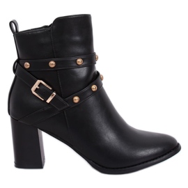 Bottines noires à talon 7968-GA Noir