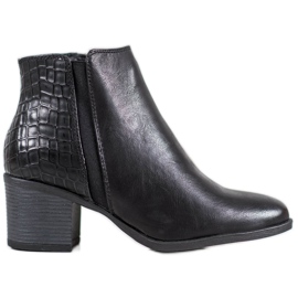 Super Me Bottes chaudes à imprimé serpent noir