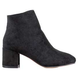 SHELOVET Bottines en daim élégantes noir