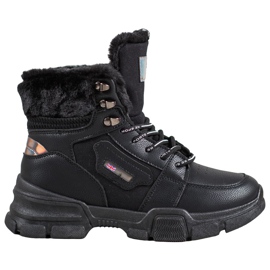 Yes Mile Baskets Avec Fourrure noir