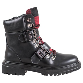 Weide Bottes de roche avec boucle le noir