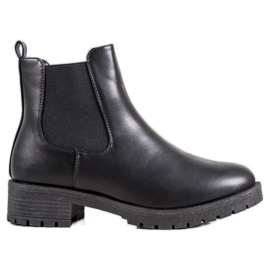 SHELOVET Bottines Chelsea à enfiler noir