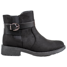 SHELOVET Travailleurs en daim avec boucle le noir