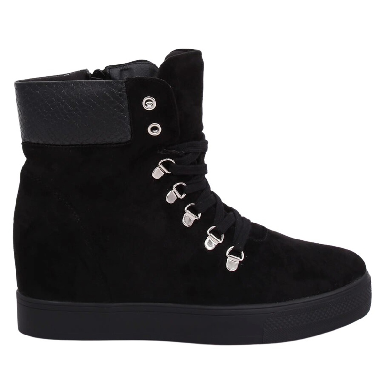 Bottines compensées noires Serpentine RQ216 noires le noir