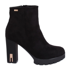 Bottines noires à talons 1033-GA Noir le noir