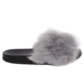 Chaussons Gris Fourrure CK107P Gris Chaussons Gris Fourrure CK107P Gris