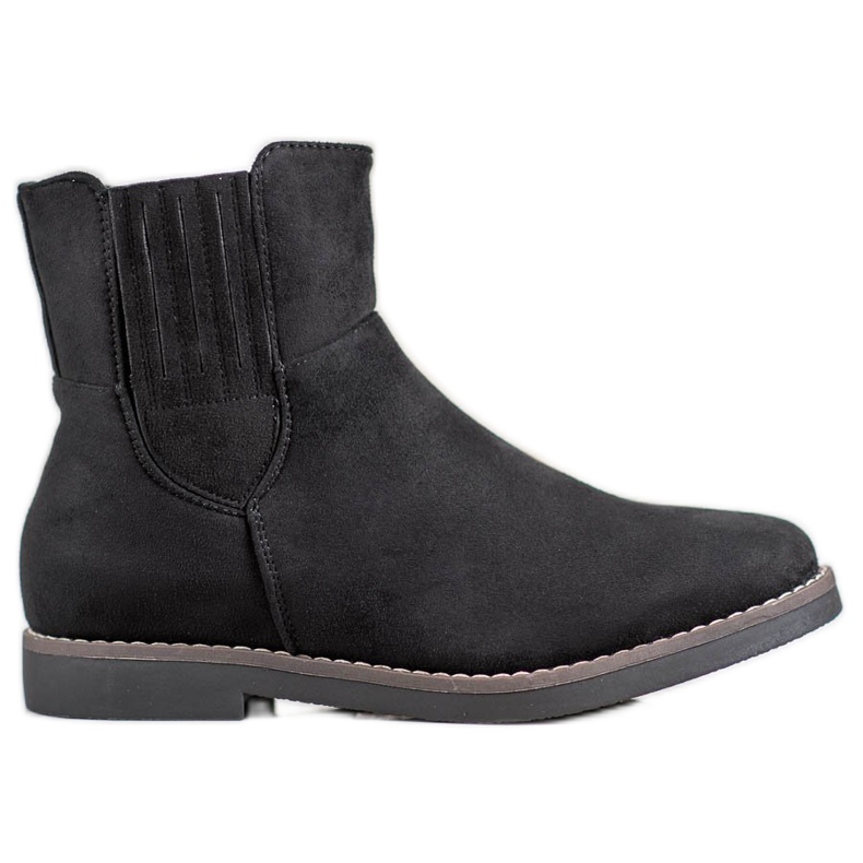 Clowse Bottes en daim confortables le noir