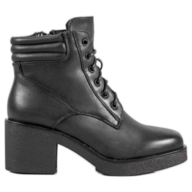 Super Mode Bottes confortables en éco-cuir noir