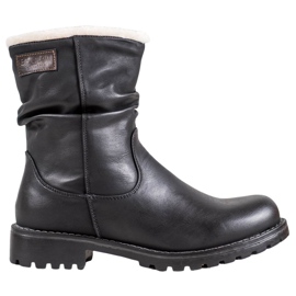 SHELOVET Travailleurs avec une chaussure à enrouler le noir