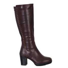 J. Star Bottines marron à talons hauts brun J. Star Bottines marron à talons hauts brun