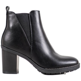 Ideal Shoes Bottes confortables le noir