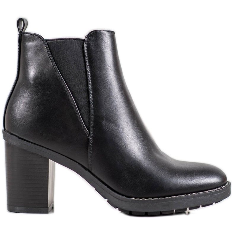 Ideal Shoes Bottes confortables le noir