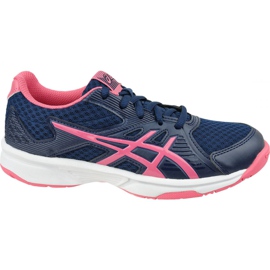 Asics Upcourt 3 W 1072A012-407 chaussures de volley-ball jaune bleu marin Asics Upcourt 3 W 1072A012-407 chaussures de volley-ball jaune bleu marin