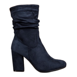 Kayla bottines hautes sur un poteau bleu Kayla bottines hautes sur un poteau bleu