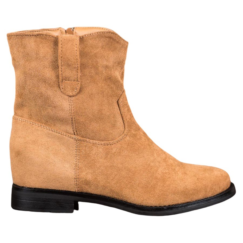 Ideal Shoes Bottes de cowboy chaudes sur un coin brun