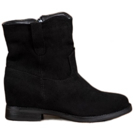 Ideal Shoes Bottes de cowboy chaudes sur un coin noir