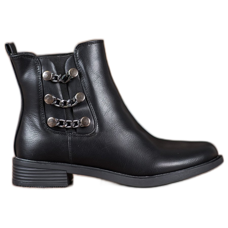 SHELOVET Bottines Chelsea élégantes le noir