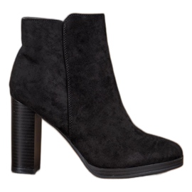Super Me Bottes à talons à la mode le noir