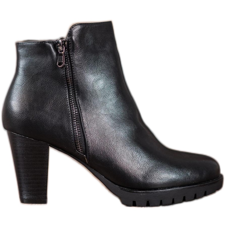 Anesia Paris Bottes élégantes en éco-cuir le noir