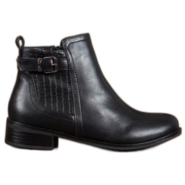 Nio Nio Bottes à la mode avec boucle le noir