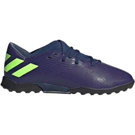 Chaussures de football Adidas Nemeziz Messi 19.3 Tf Jr EF1811 le noir bleu marin Chaussures de football Adidas Nemeziz Messi 19.3 Tf Jr EF1811 le noir bleu marin