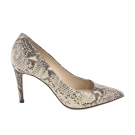 Animal Escarpins sur épingle Anis 4716 python beige