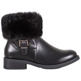 SHELOVET Ouvriers avec fourrure le noir