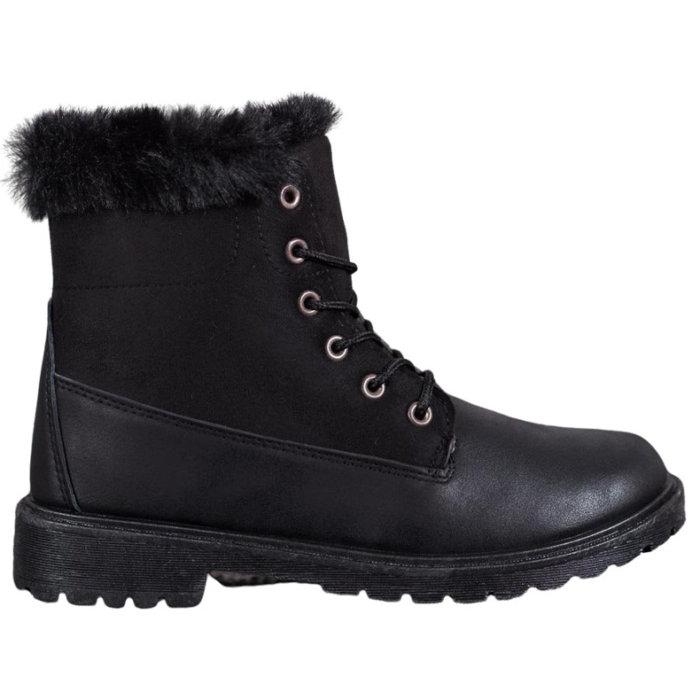 SHELOVET Trappeurs confortables le noir