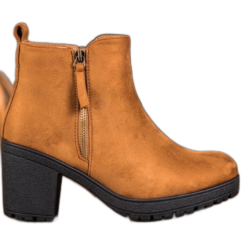 SHELOVET Bottes confortables sur la plate-forme brun