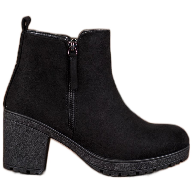 SHELOVET Bottes confortables sur la plate-forme le noir