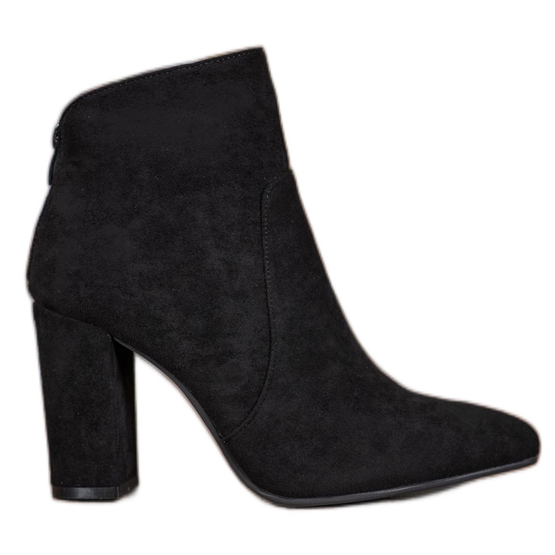 Ideal Shoes Bottes classiques sur un poteau le noir